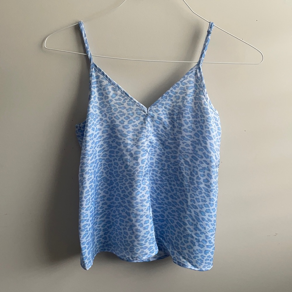 Aerie Blue Cheetah Tank